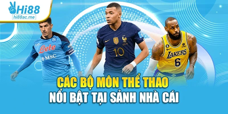 Các bộ môn thể thao nổi bật tại sảnh nhà cái