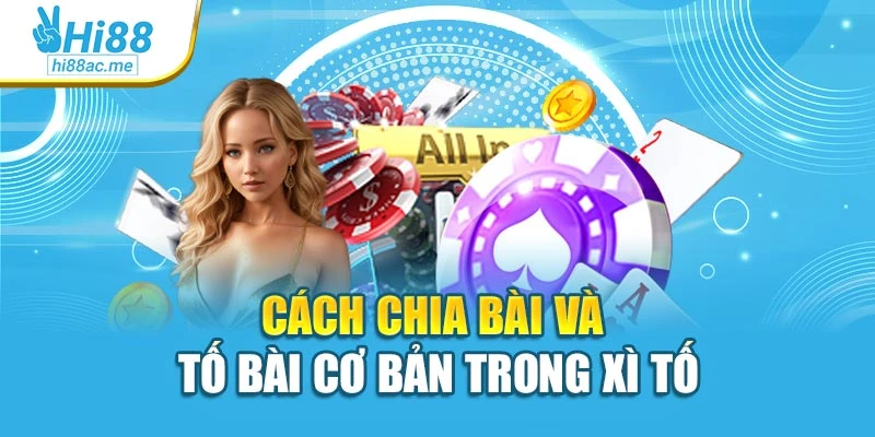 Cách chia bài và tố bài cơ bản trong xì tố