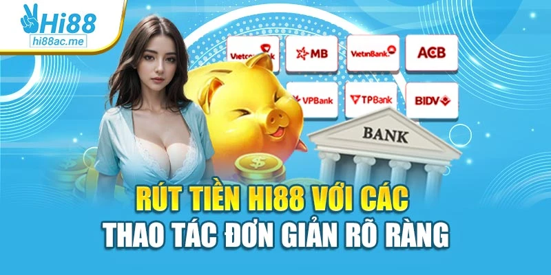 Rút tiền Hi88 với các thao tác đơn giản rõ ràng